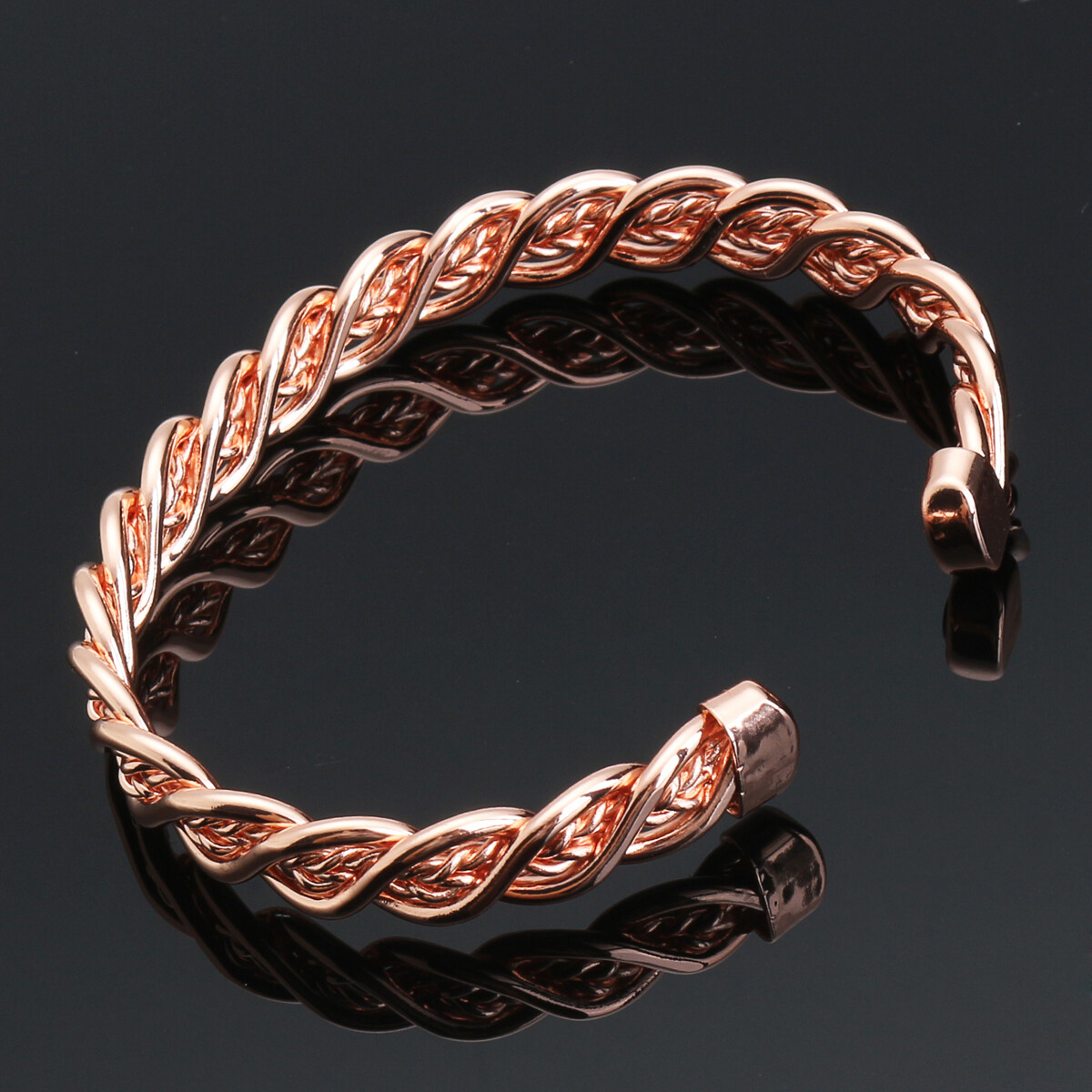 PURE SOLID COPPER MAGNETIC HAMMERED MEN WOMEN BANGLE/BRACELET ARTHRITIS CB06V.