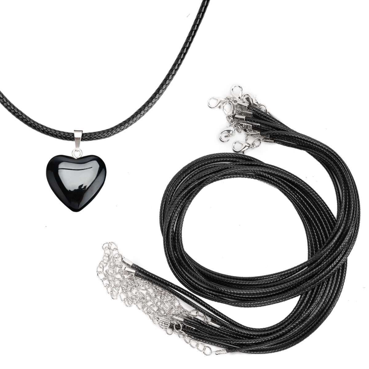 10/40pcs 19” Leather String Charms Necklace Cords Wholesale Rope Bulk Lot Cords