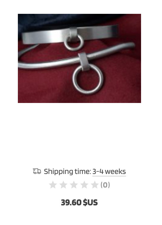 Axsmar bondage choker necklace German. Talena, RARE, stainless steel, BDSM