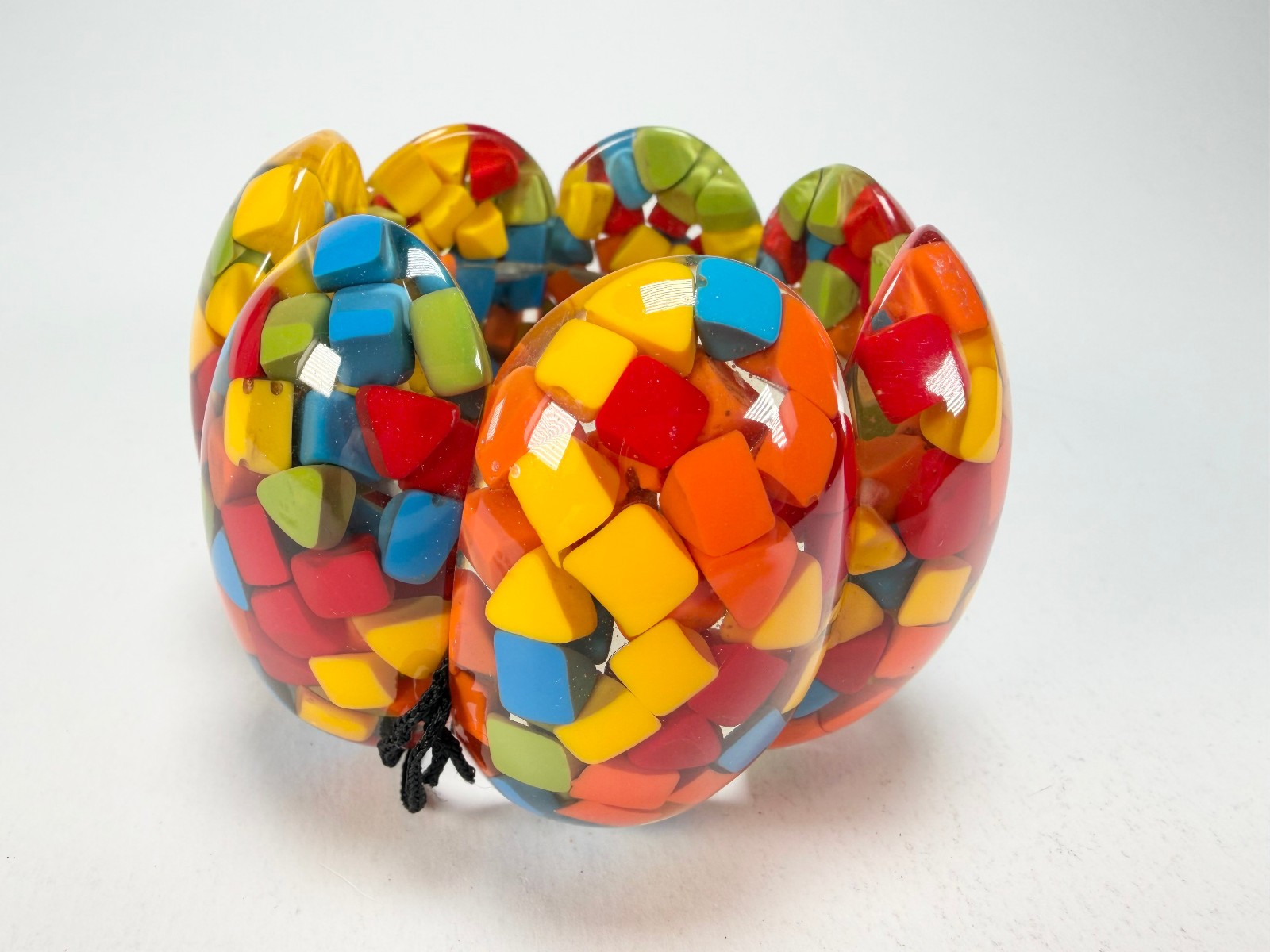 Marion Godart – Confetti “Sept Pièces” Summer Mix Elasticated Resin Bracelet