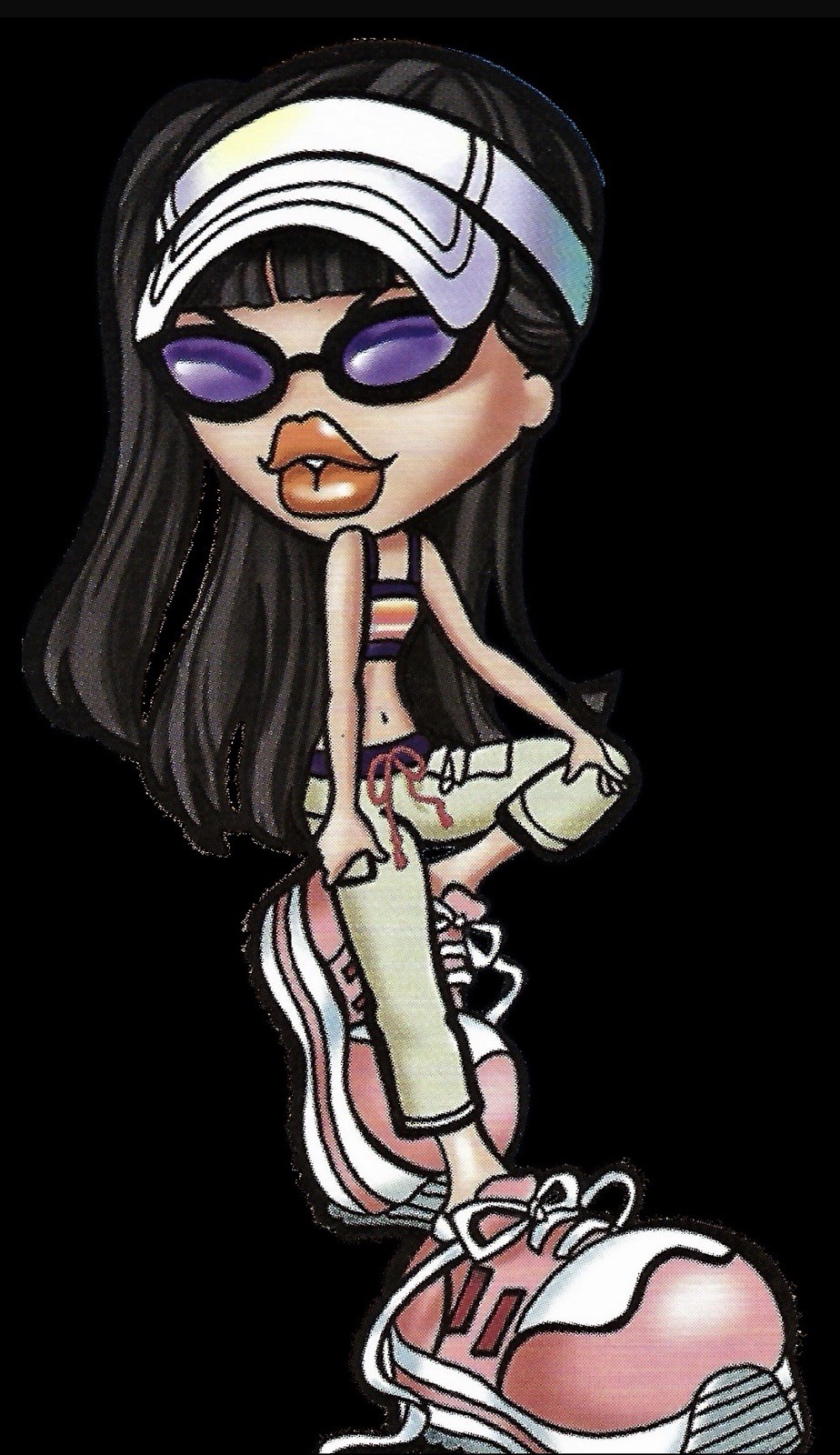 #1/3 BRATZ “JADE” “KOOL CAT” Face ORIGINAL Italia CHARM Collection Link 9mm