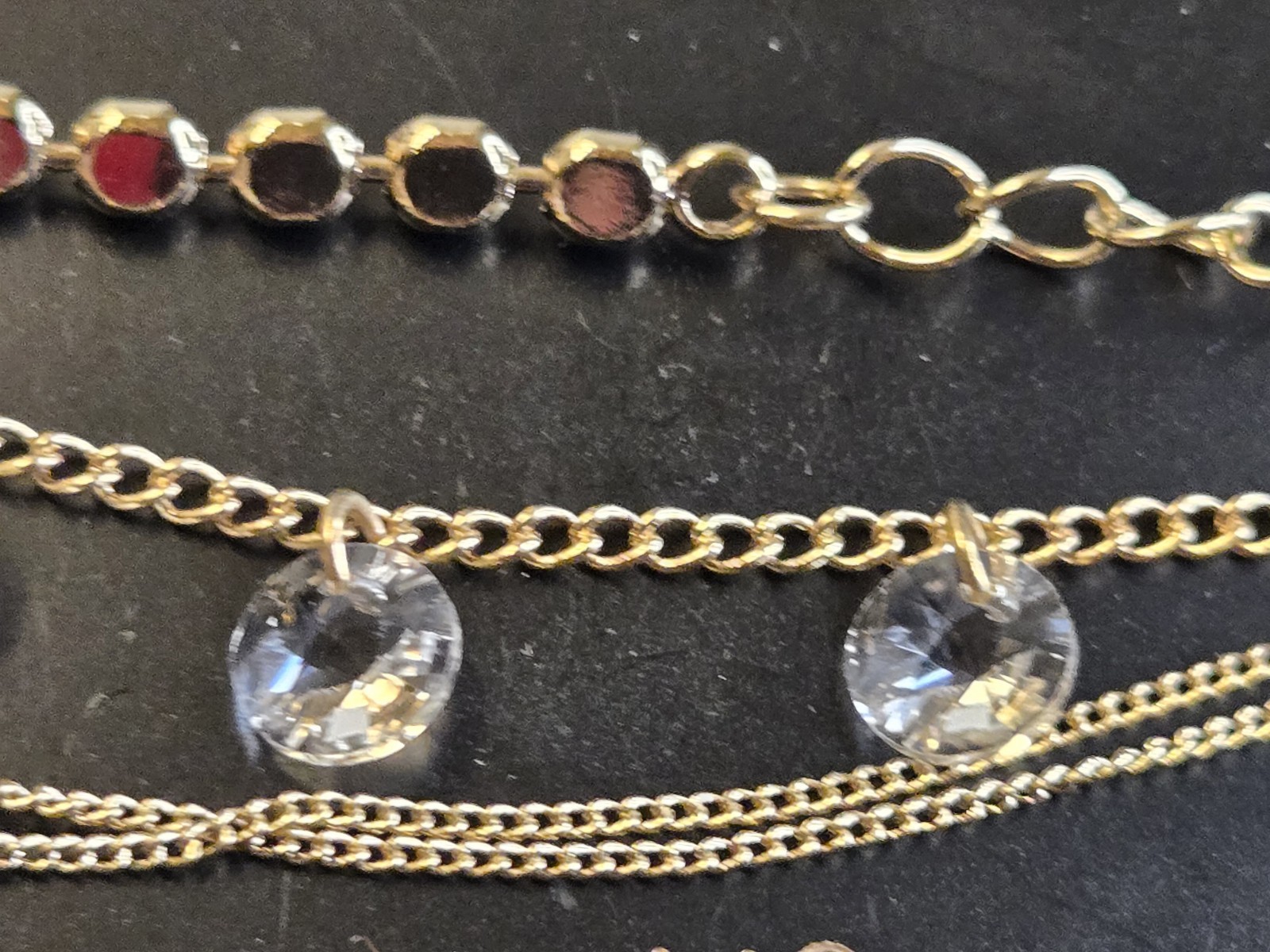 WHITE HOUSE BLACK MARKET SET OF 3 DAINTY BRACELETS CRYSTALS FROM SWAROVSKI NWT