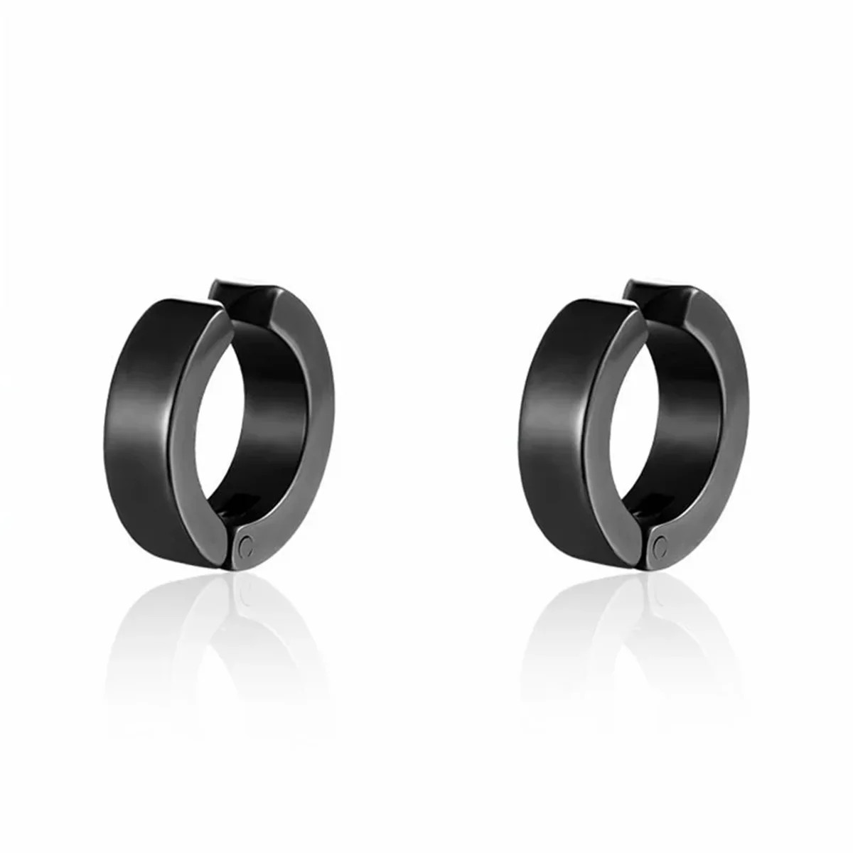 2Pcs 316L Fashion Stainless Steel Cuff Earring, Non Piercing Hoop Earring Clip o