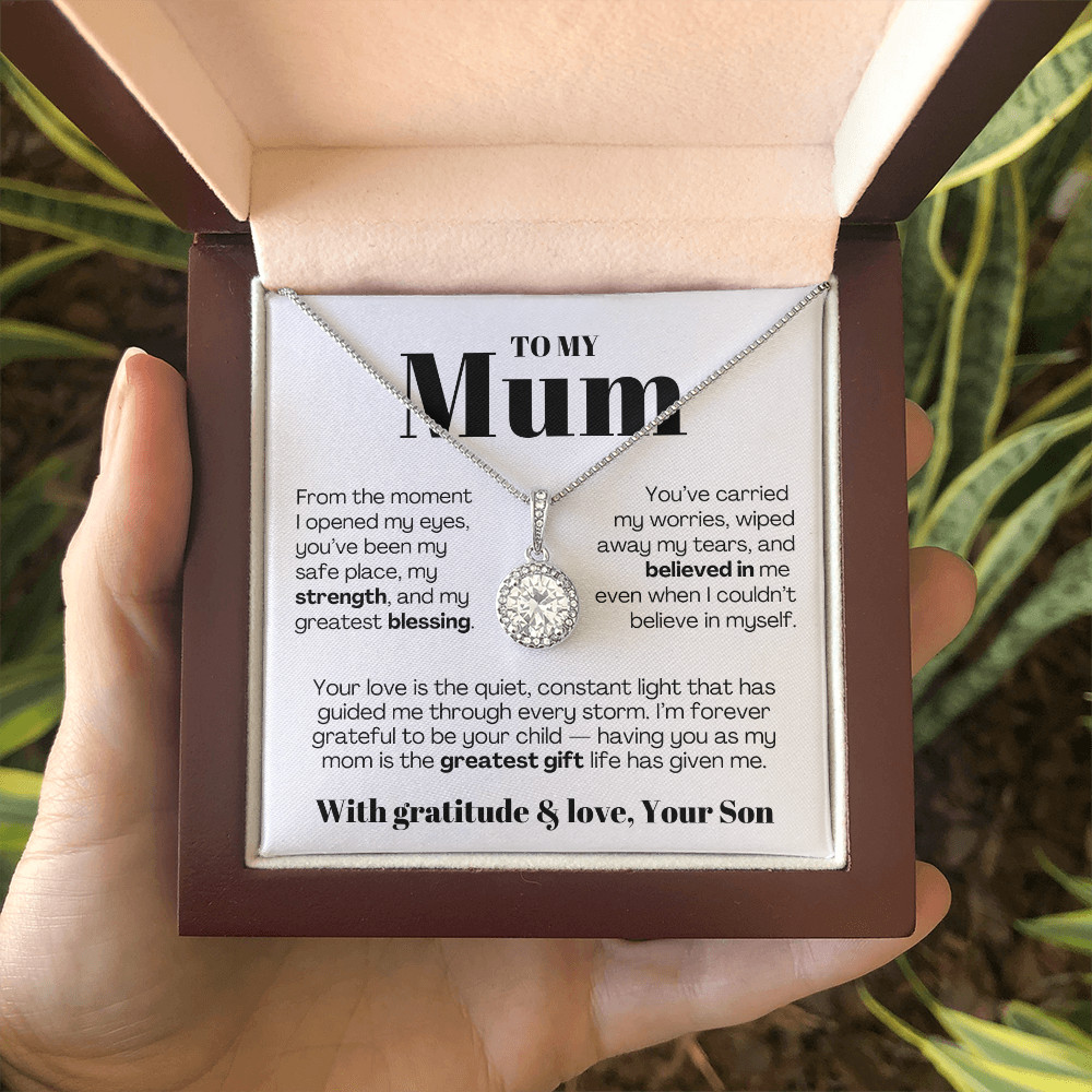 To My MOM necklace Mother’s day Birthday christmas heartfelt Gift from son