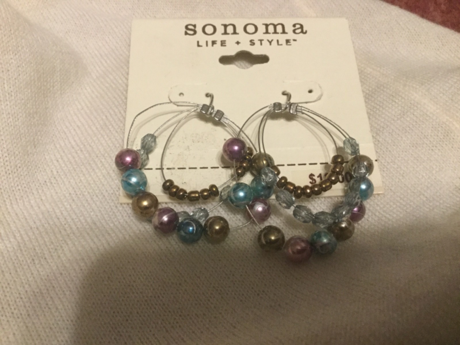 Sonoma Life + Style Boho Beaded 3 Hoop Earrings
