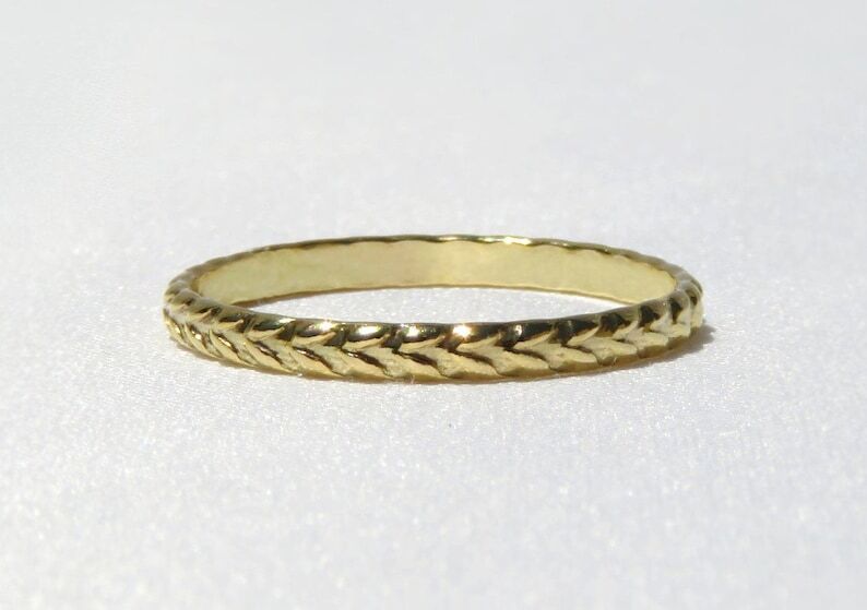 Gold Ring, Gold Pattern Ring, Textured Gold Ring,Gold Filled Ring, Stack Ring