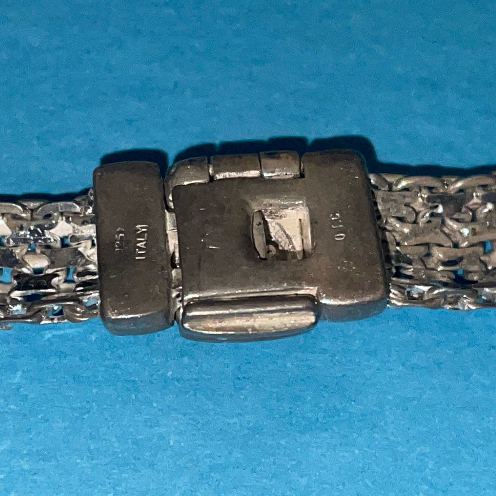 Italy 925 Silver 17 Mesh Chain Necklace Antique Jewelry 377 grams G2U