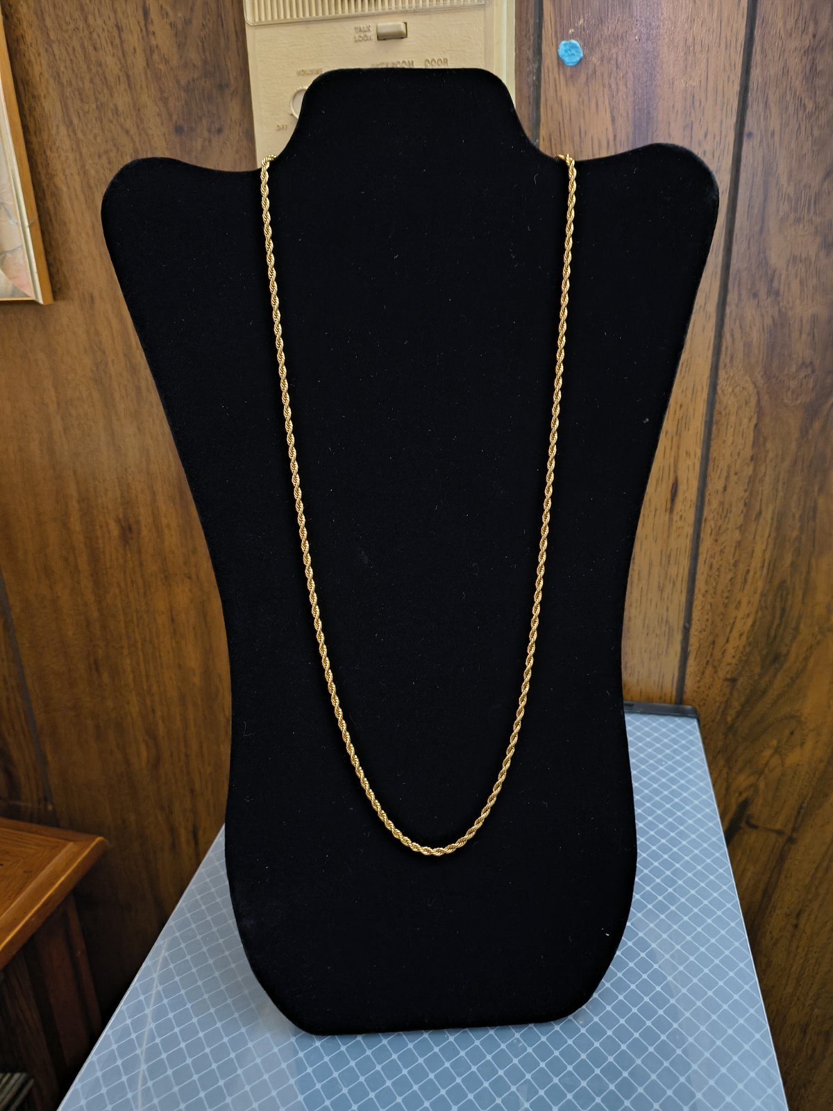 18k Gold Filled Rope Chain 26 In Long 3mm Thick