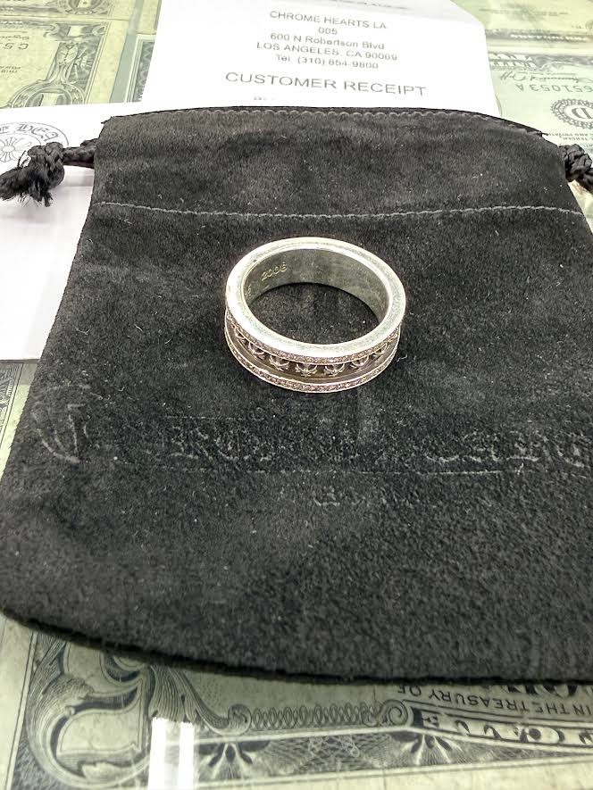 Authentic Chrome Hearts Diamonds Ring Mini Plus 2006 Size 11.5