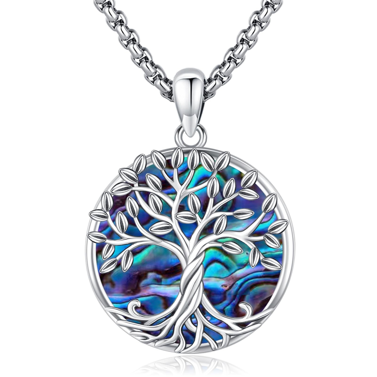 LOOVE Tree of Life Necklace for Women Sterling Silver Family Tree Necklace Ce…