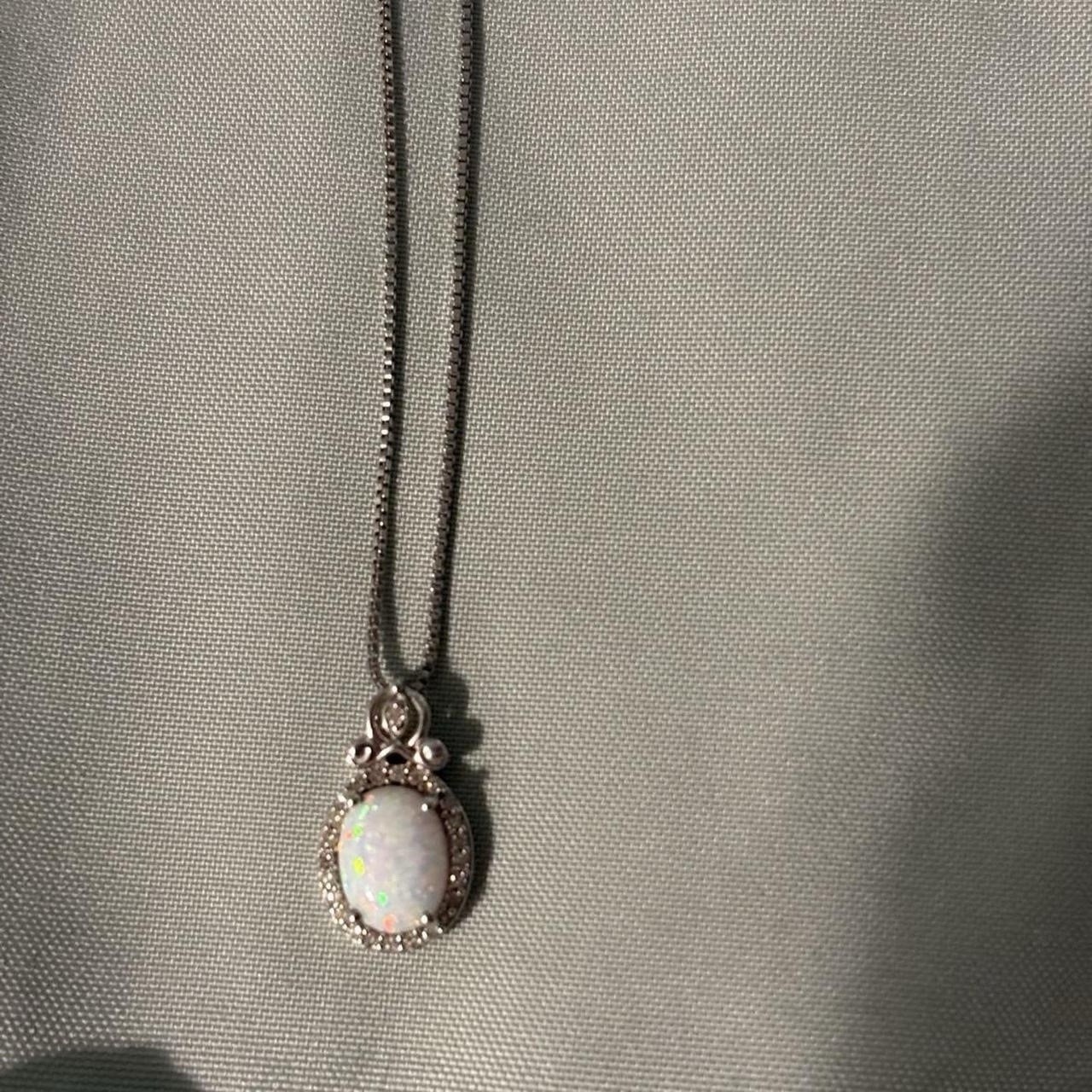 Disney Cinderella collection Silver opal pendant necklace #opaljewellery