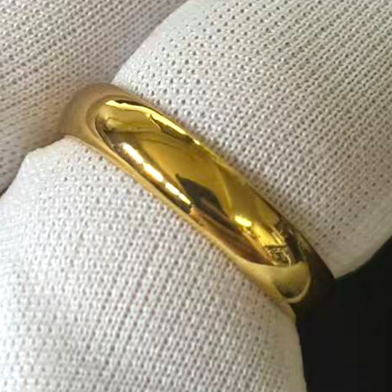 Simple Band Ring Gold-plated (NOT SURE) marked ‘ 999 ‘, Size 9 adjustable