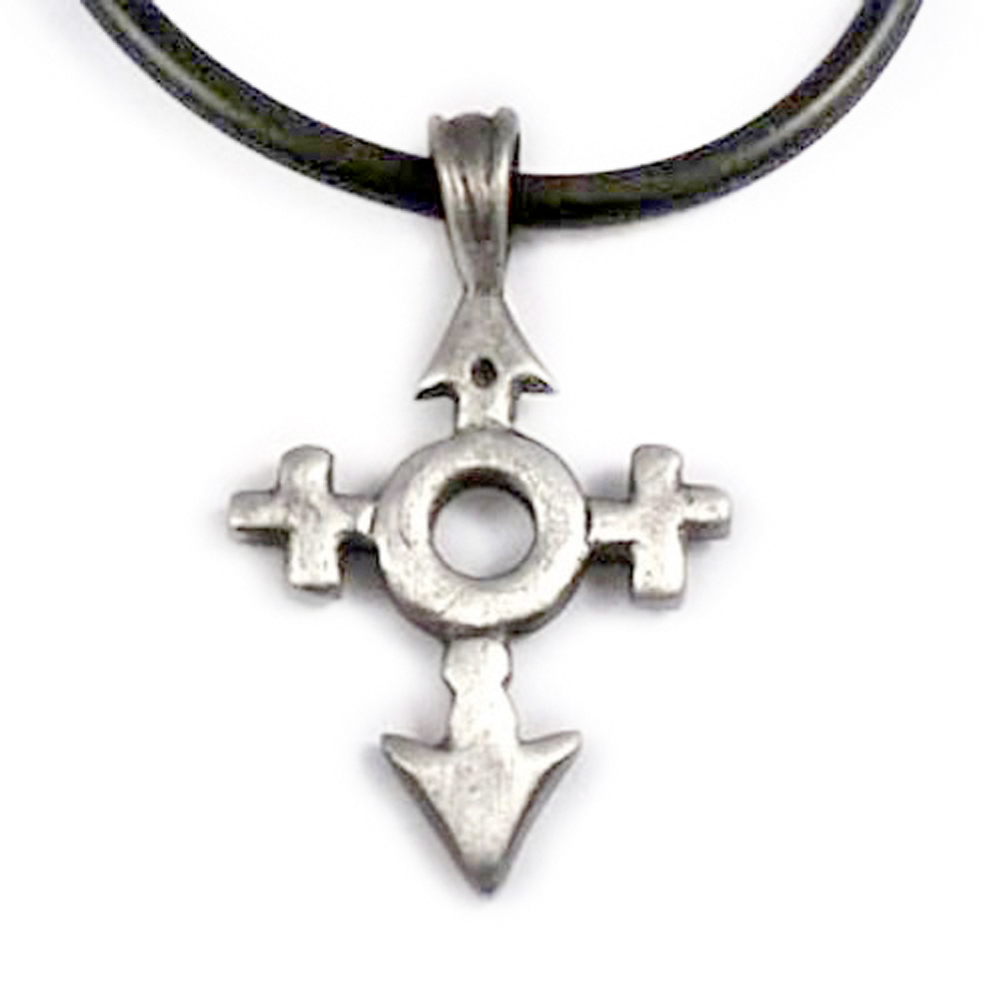 Pride Shack – Male Female Horiz Cross Bisexual / Pansexual LGBT Pride Pendant