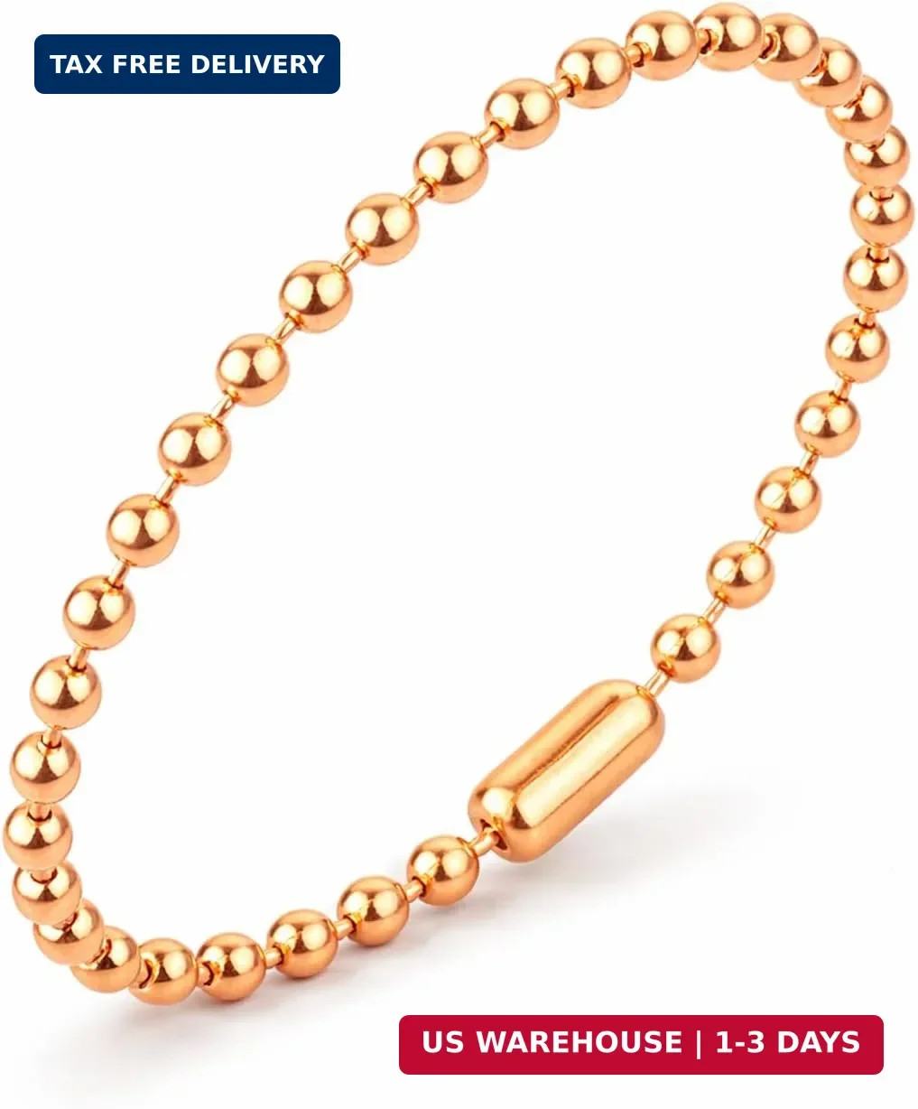 Pure Copper Bracelet for Men and Women – Natural Wellness Jewelry – Single o