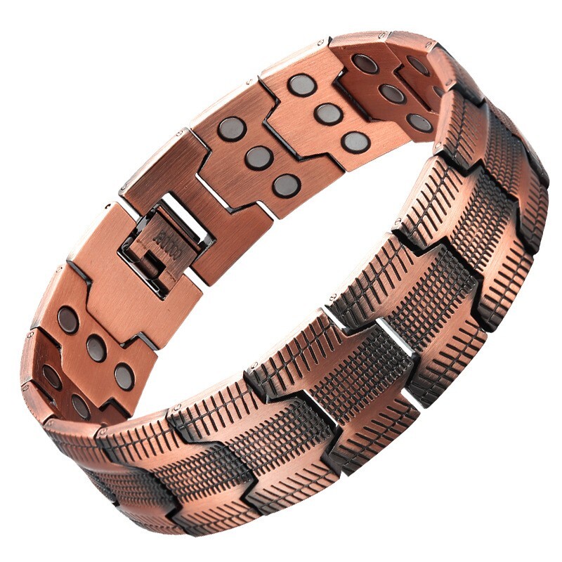 Pure Copper Bracelet 3500 Gauss Magnetic Therapy Strong Healing with Regulator
