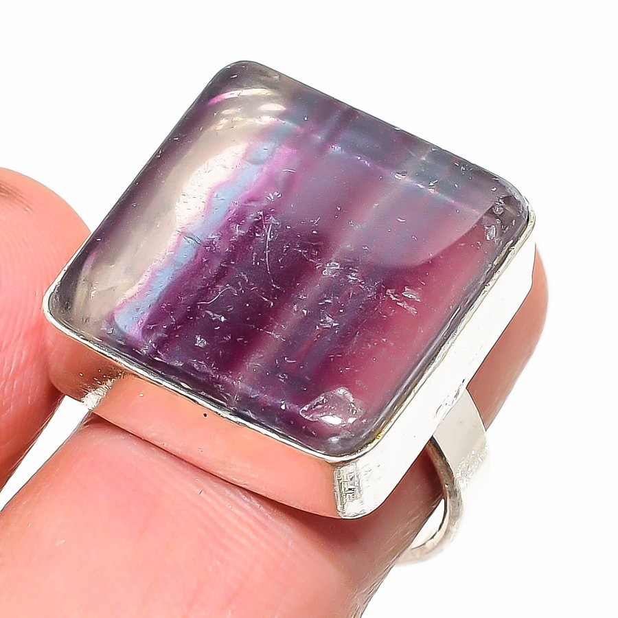Natural FluoriteGemstone Ring Size 7 Y372