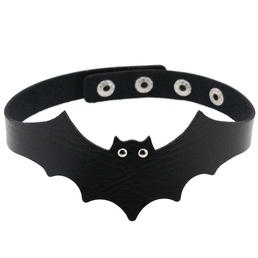 Women O Ring Neck Collar Chain Gothic Punk Studded Pu Leather Choker Necklace