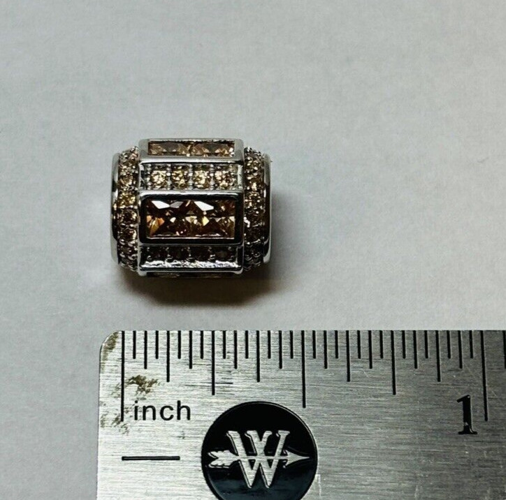 Gnoce Sterling 925 Silver June CZ Birthstone Bead Charm – .09