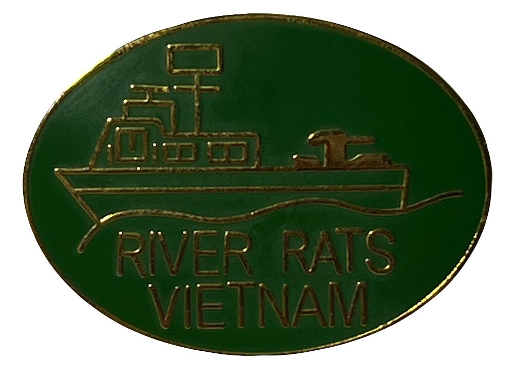River Rats Vietnam Motorcycle Hat Cap Lapel Pin M-323