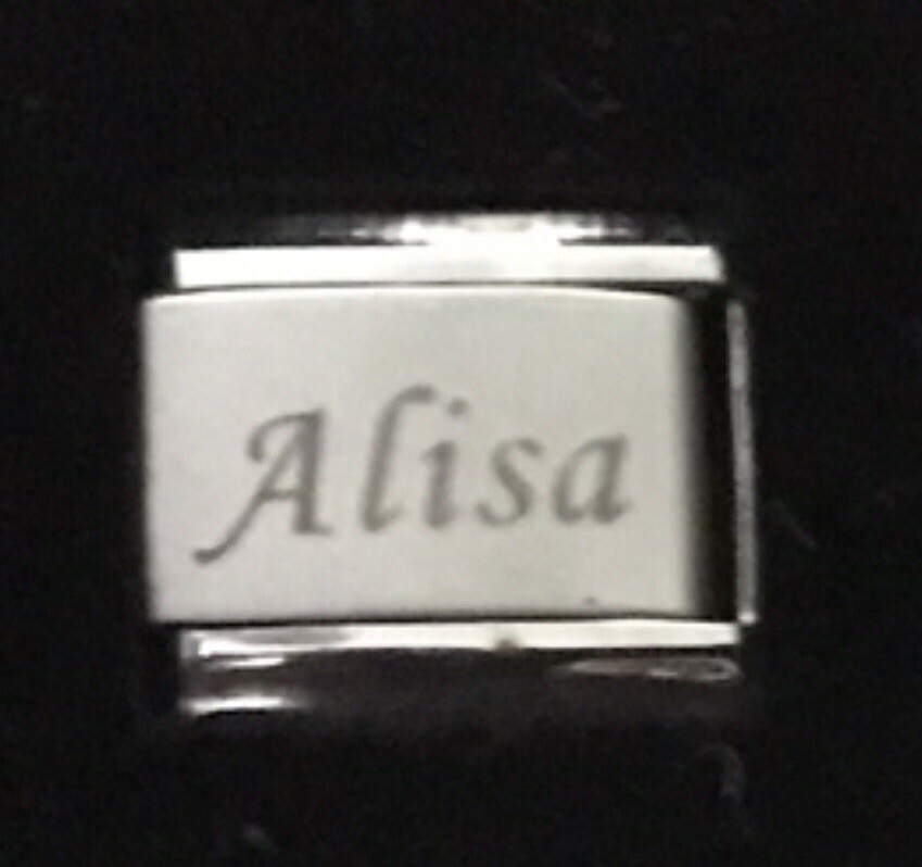 Alisa Laser ITALIAN CHARM Name Link 9MM