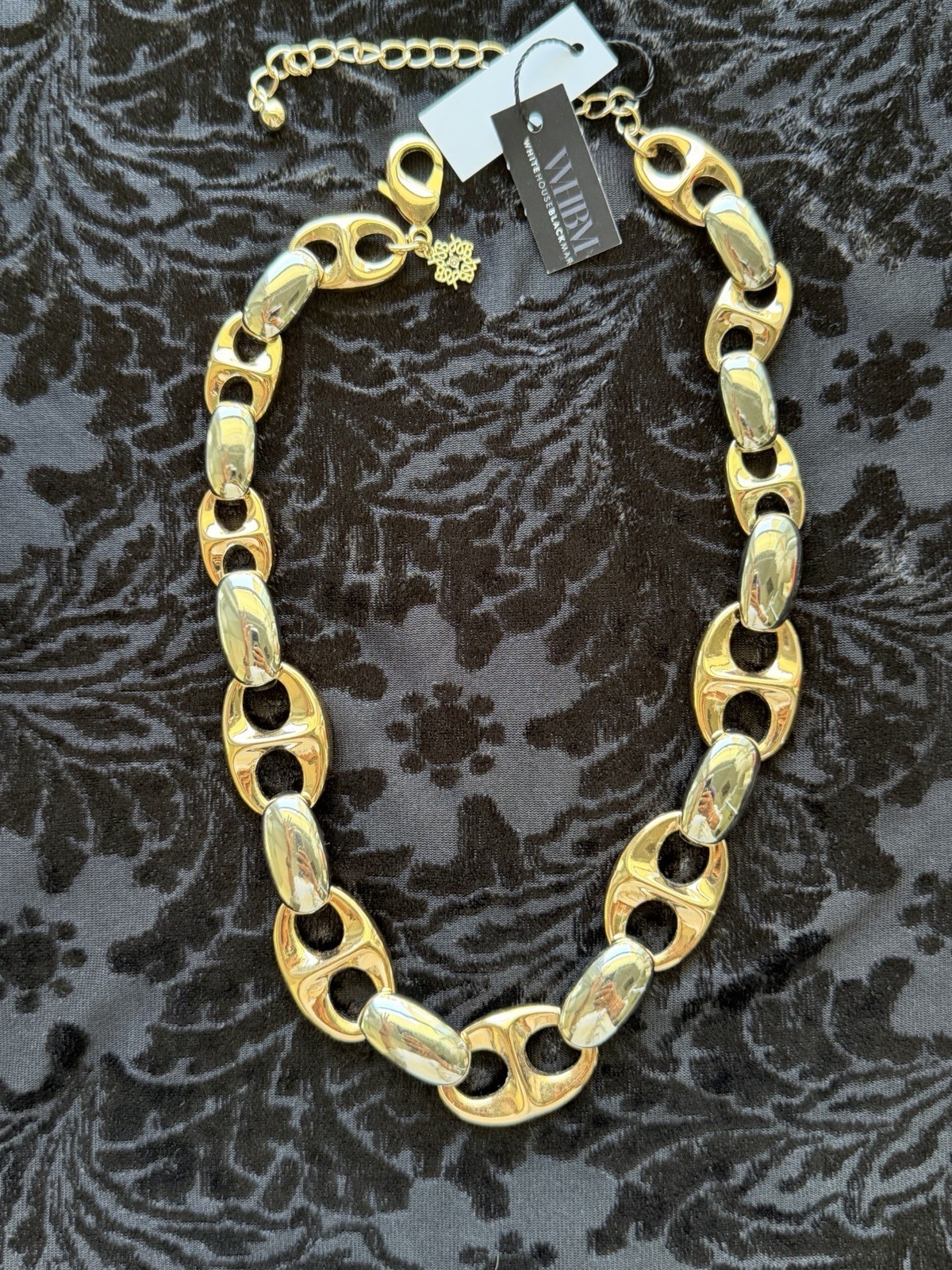 White House Black Market Mixed Metal Link Necklace