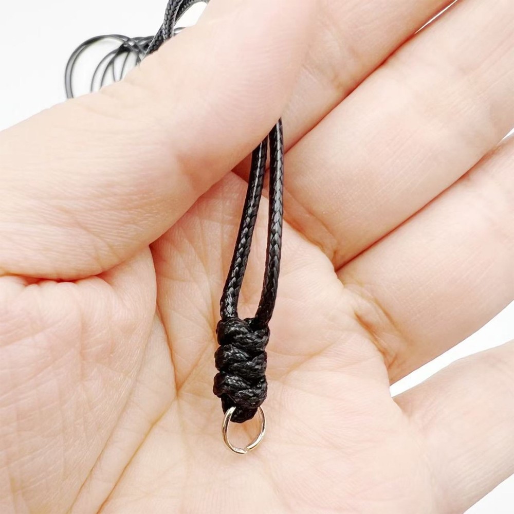 10PCS Necklace String Necklace Cord Black Adjustable Leather Rope Necklaces for