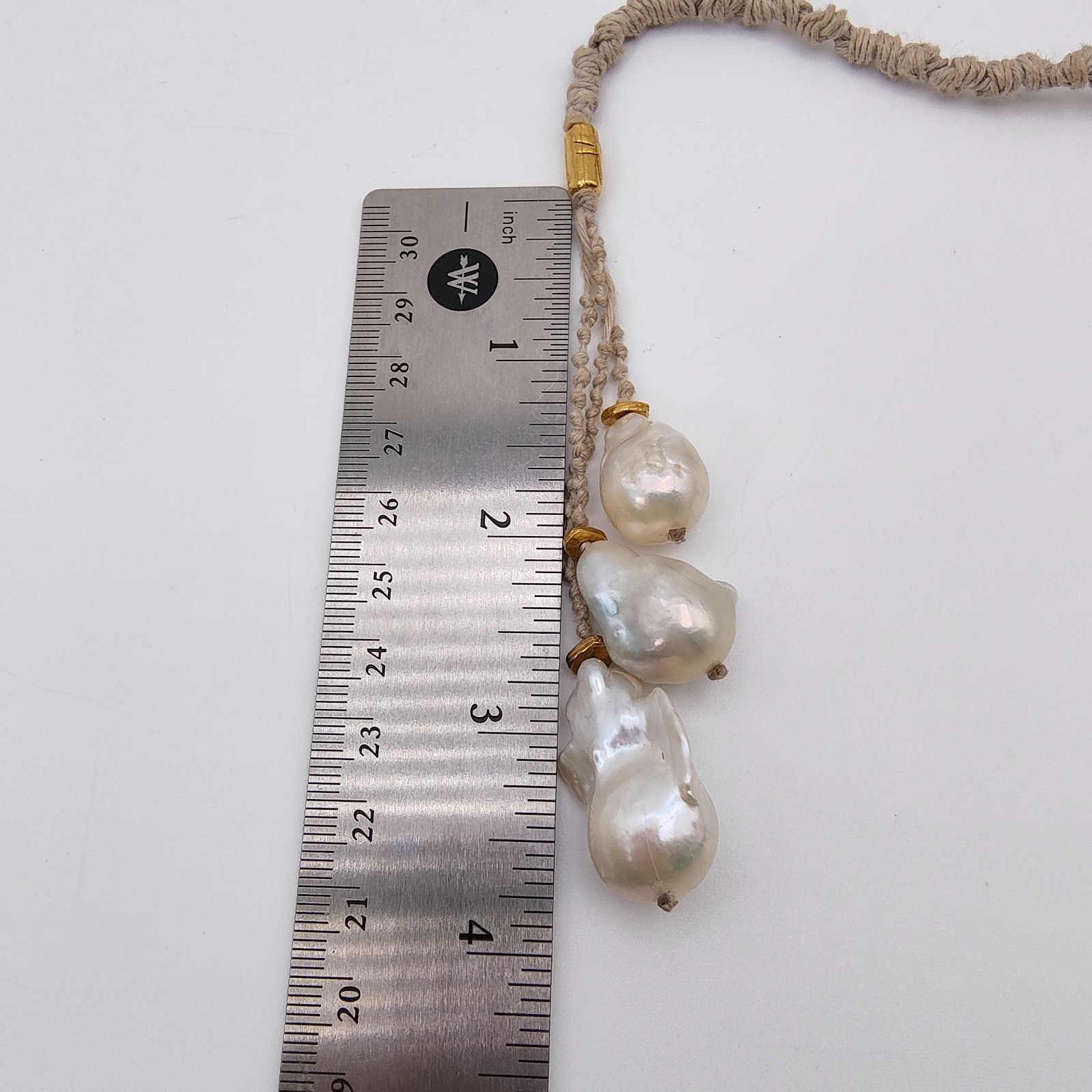 Velatti Convertible Toggle Necklace Cultured Baroque Pearl 18K Gold Plated Spain