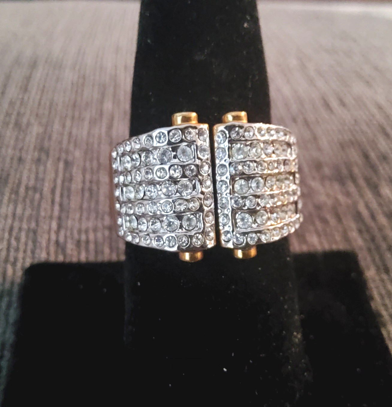 Park Lane HOSTESS Vintage RING – Genuine SWAROVSKI Crystals in 18K Gold – SZ 8