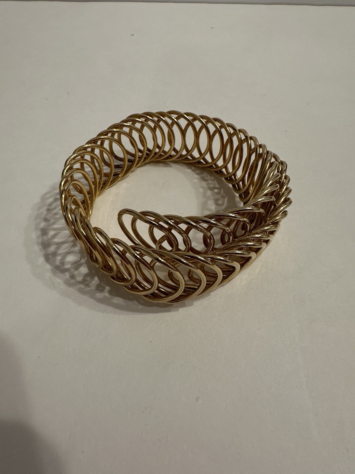 Vintage Gold Tone Loop Choker Necklace Arm Bracelet