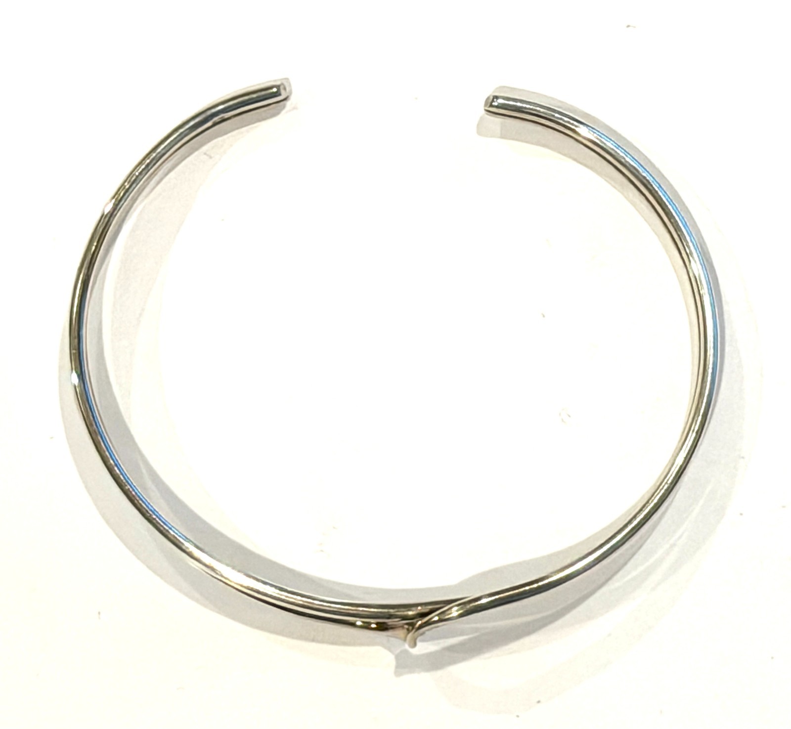 Wave Style Sterling Silver Bangle Bracelet Fits like 6.5″ Cape Cod Bracelet #1