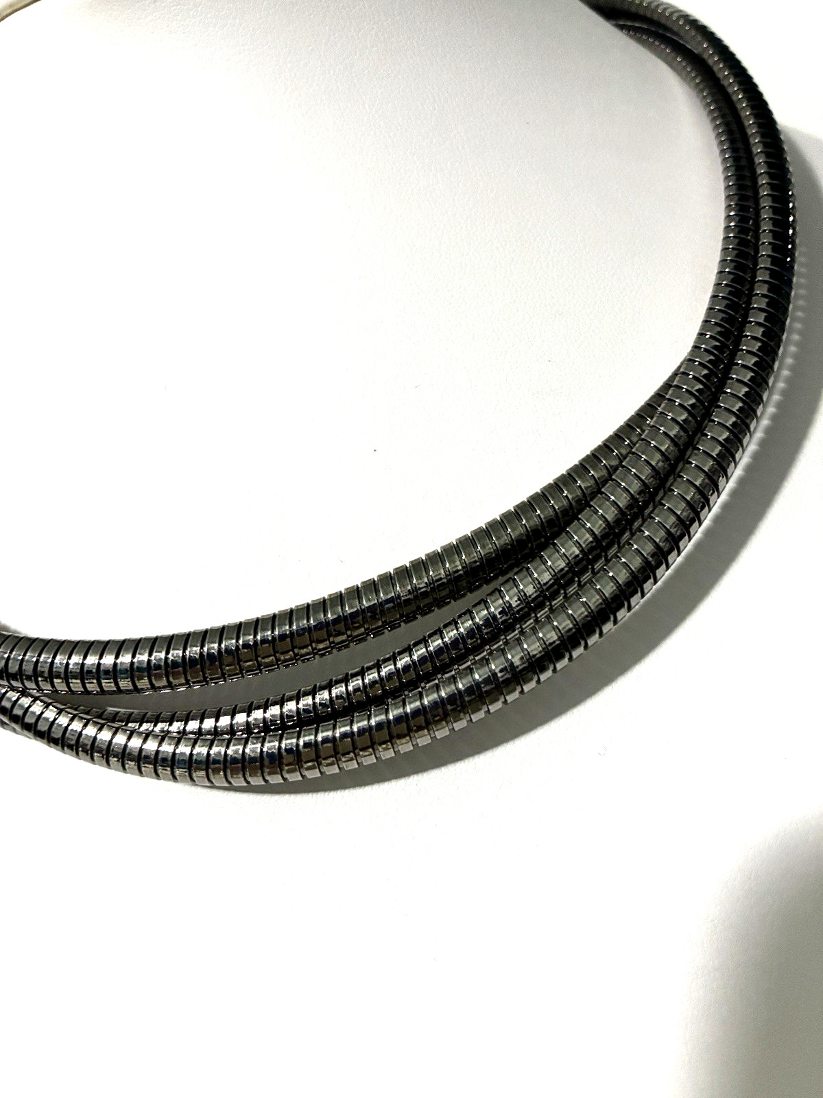 DAVID MARKSTEIN BLACK BRONZE 3-STRAND MAGNETIC TUBOGAS NECKLACE 18″ (M4958-52)