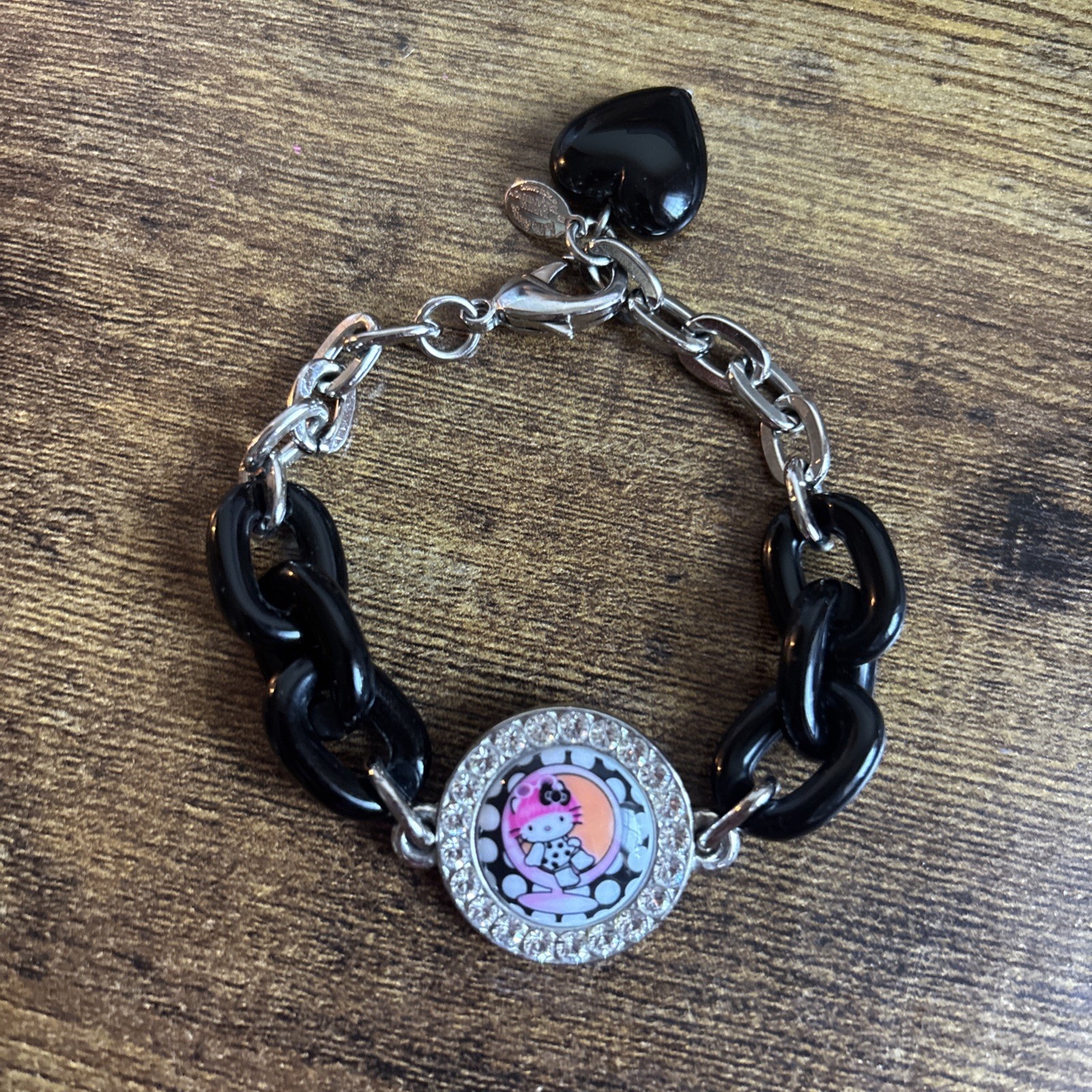 Vintage Hello Kitty X Tarina Tarantino Pink Head Mod Chain Bracelet 20CM