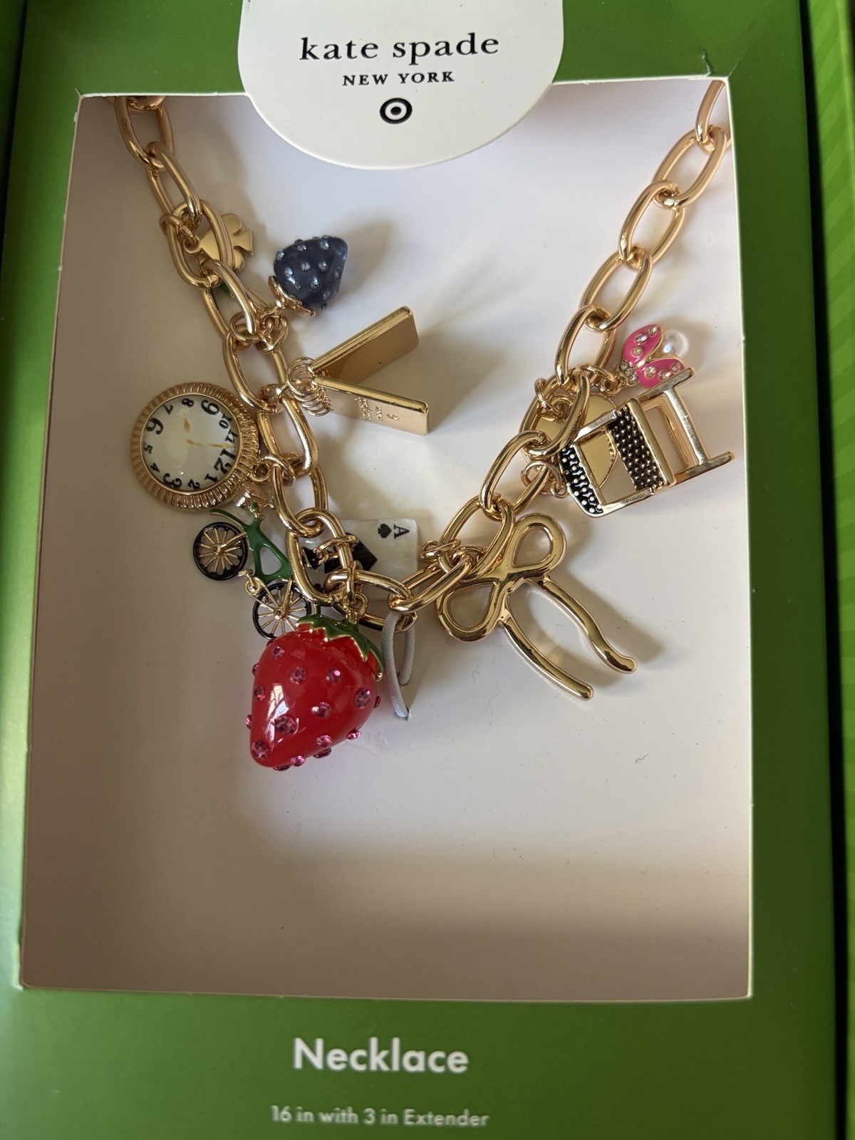 Kate Spade New York X Target Chunky Charm Statement Necklace New In Box
