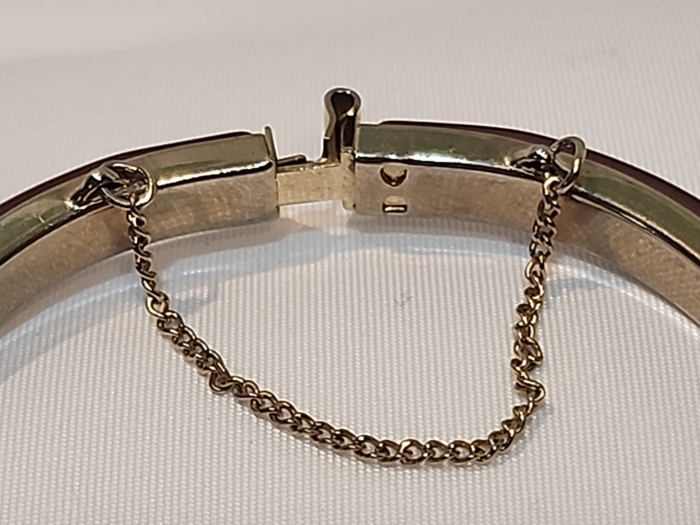 Beautiful Brown And Silver Bracelet With Chain And Push Button Lock Mechanism