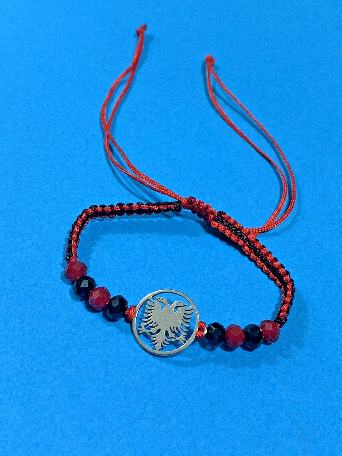 NEW ALBANIAN EAGLE FLAG WRISTBRACELET BAND- ALBANIAN UNISEX BRACELET-SOUVENIR