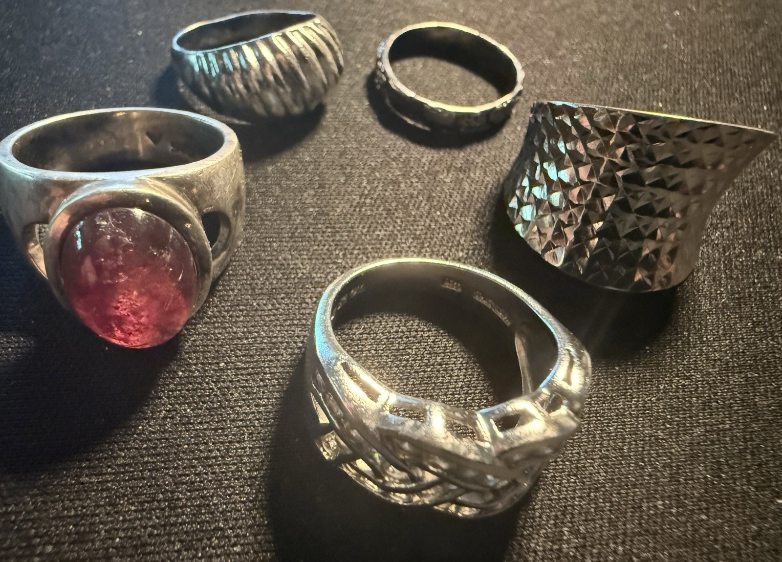 12 Ring Mixed Lot ONLY 5 Sterling Silver 925 Marked CZ Vintage Jewelry