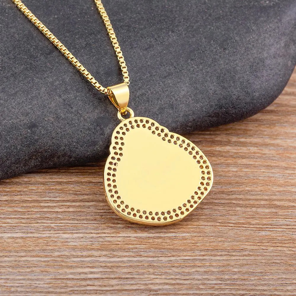 Nidin Classic Exquisite Maitreya Buddha Pendant Necklace Inlaid Shiny Zircon Cry