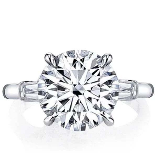 Sterling Silver 925 Plated 4 Carat CZ Round Eternity Wedding Band Ring