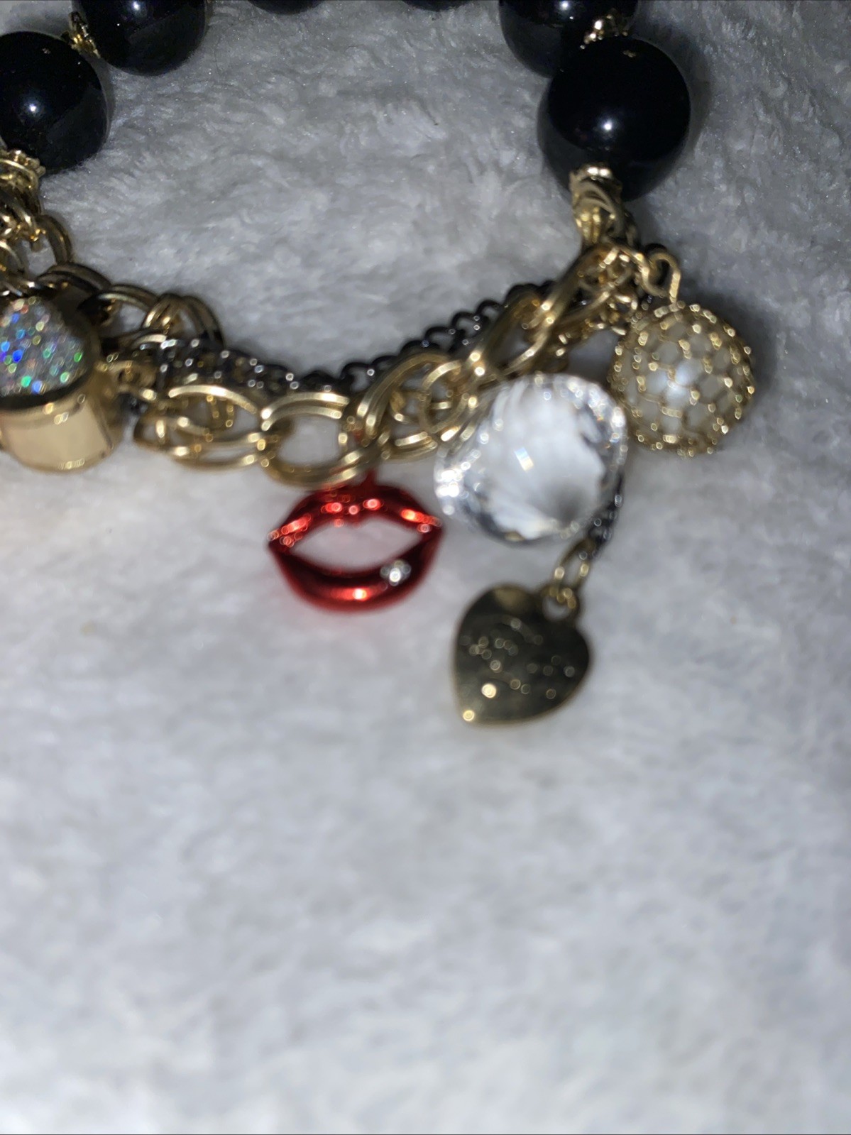 Betsey Johnson Whistle Charm Stretchable Bracelet  Statement