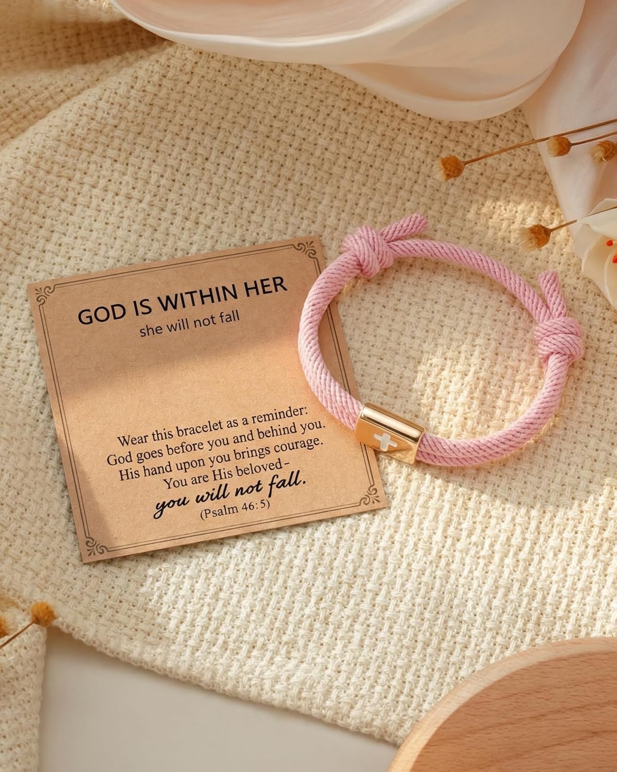 Cross Bracelet for Girls, Adjustable Bracelet Baptism Confirmation First Comm…
