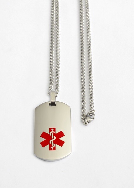 Medical Alert ID Necklace – FREE ID Wallet Card,Pre engraved- Apixaban-Eliquis