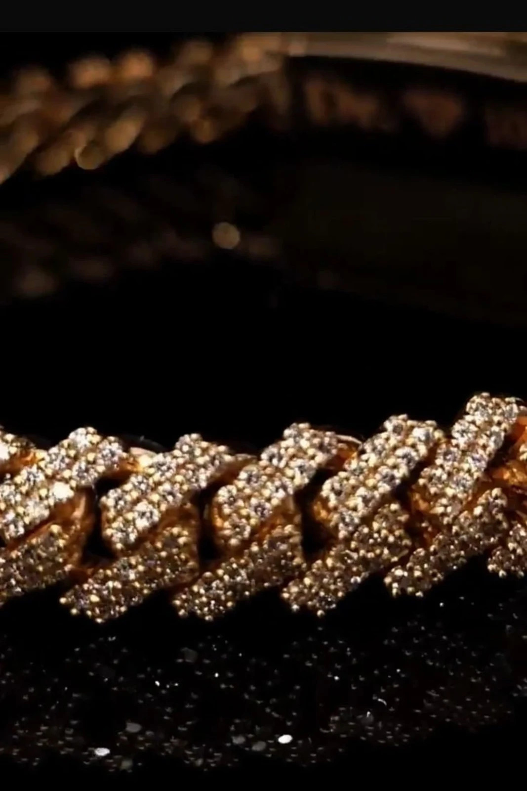 5Ct Round Cut Simulated Diamond Men’s Cuban Link Bracelet 14k Yellow Gold Plated