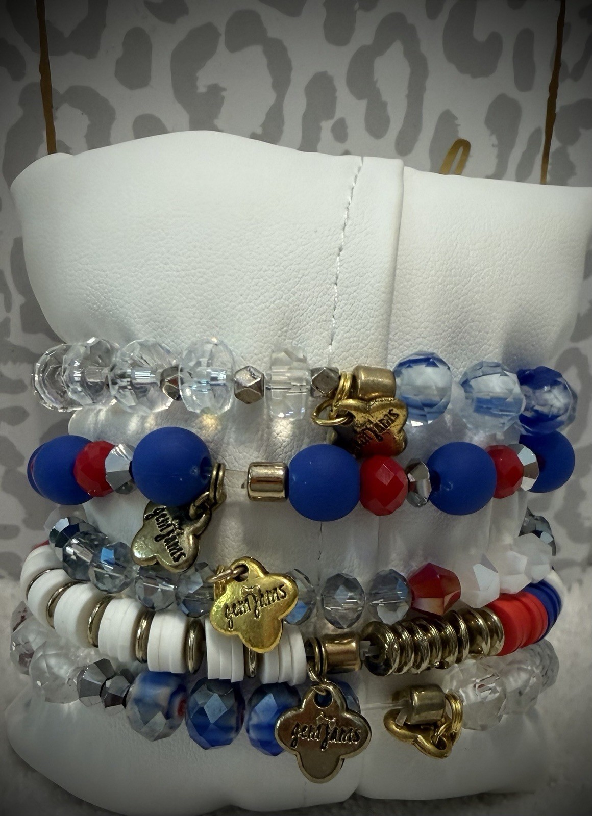 New ERIMISH Bracelets 5 Pc – Red, White & Blue Custom Regular, Kids, Or Extended
