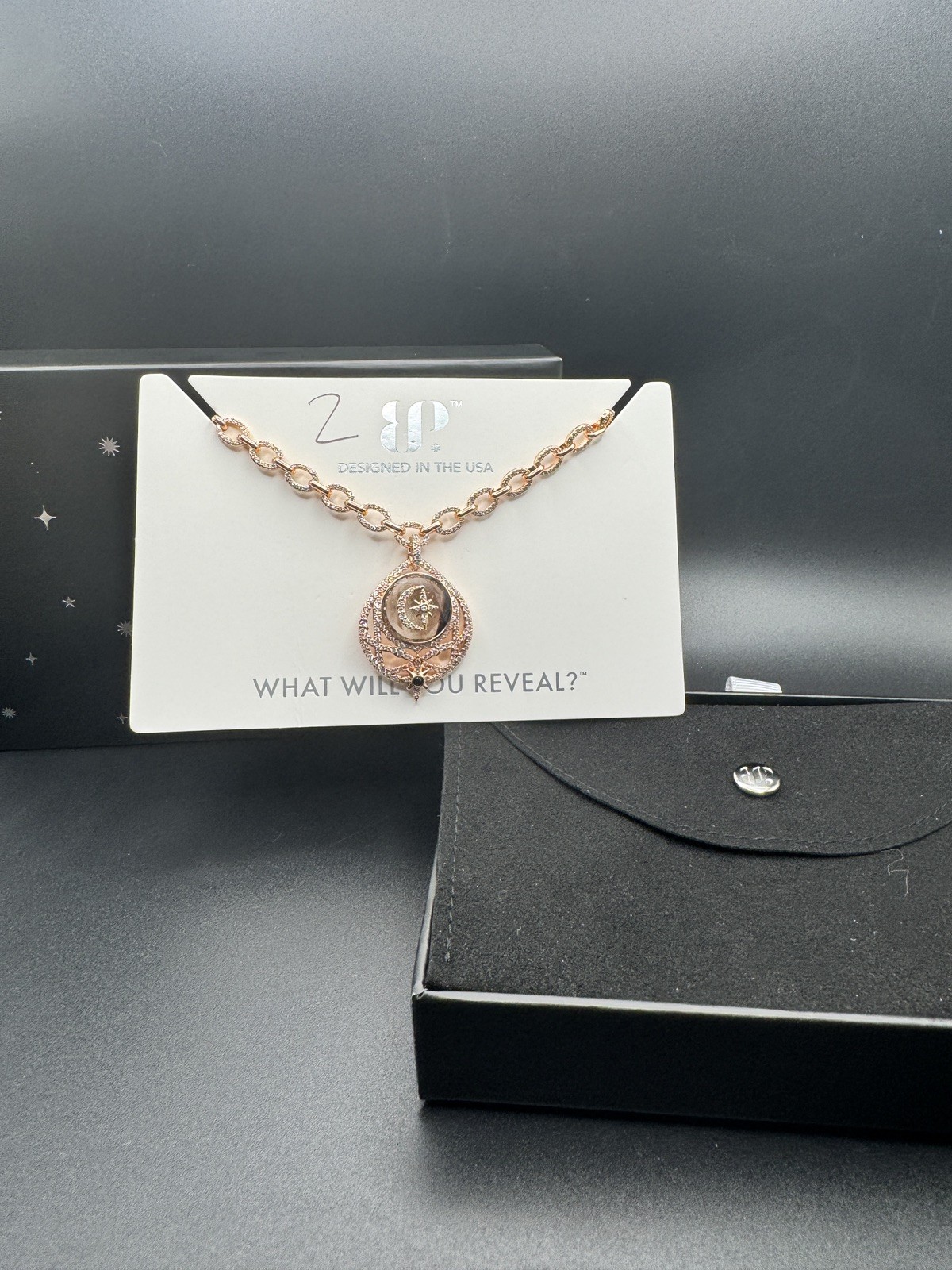 BOMB PARTY OBSIDIA RARE UNICORN NK61822 NECKLACE RUTILATED QUARTZ on Rose Gold