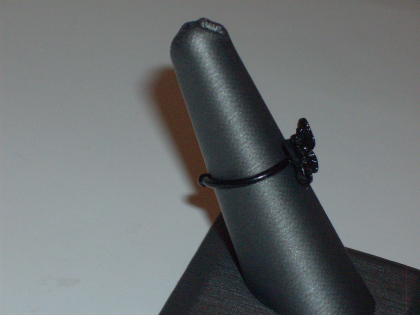 Unique Black Openwork Mini Butterfly Ring- Size 6.5- 1 Piece