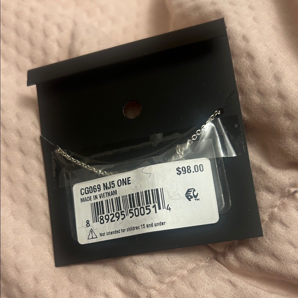 NWT Coach Silver Bracelet with Pink Flower Accent