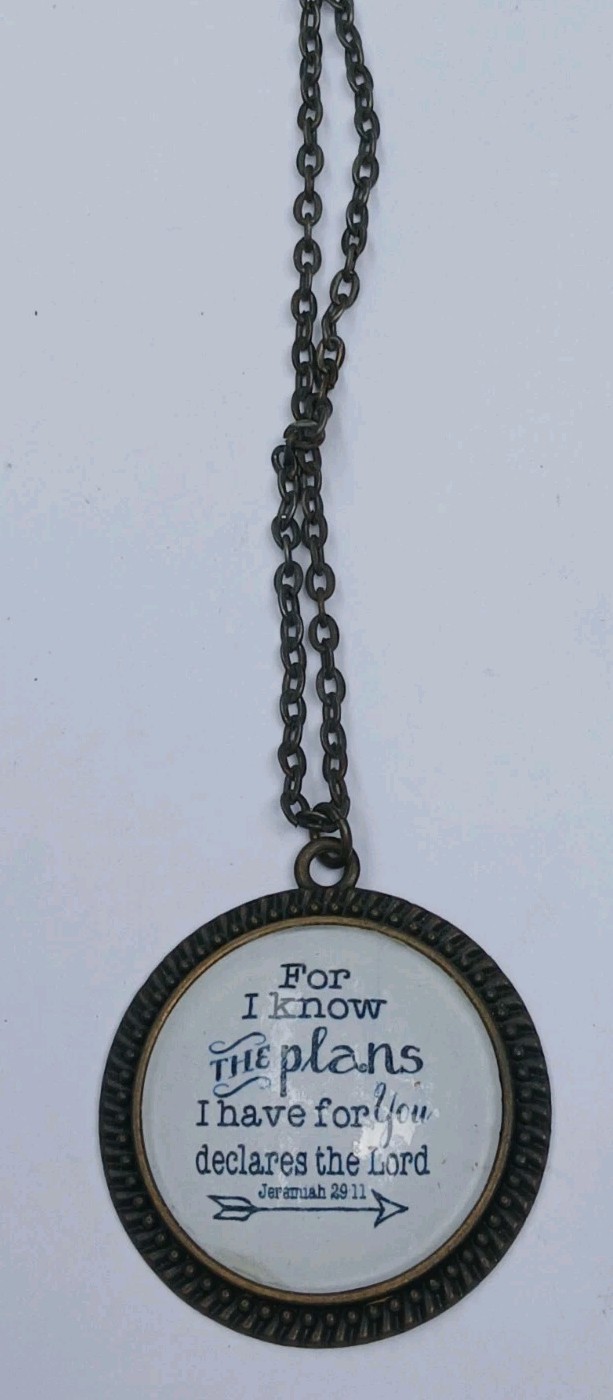 Jeremiah 29:11 I Know The Plans Necklace Bible Scripture Faith Religious Gifts