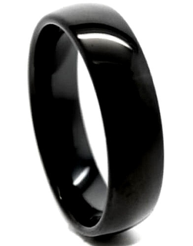 Black Plated TUNGSTEN CARBIDE Fashion Ring Band, sizes 7, 8, 9, 10, 11, 12, 13