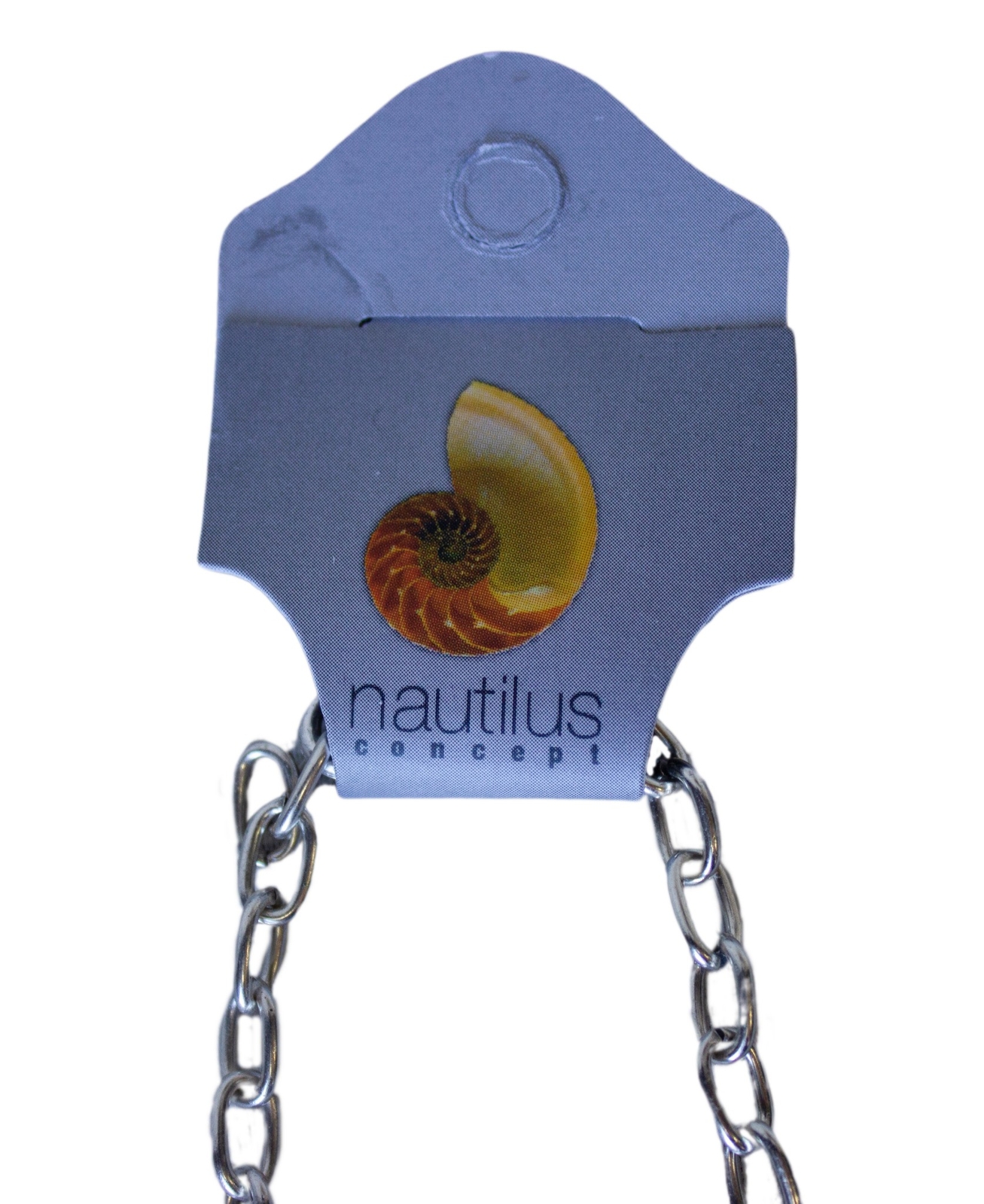 New NAUTILUS CONCEPT Swirl PENDANT NECKLACE Silvertone Unique Statement NWT !