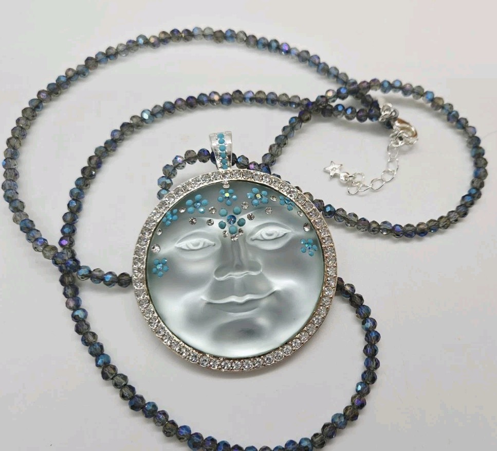 Kirks Folly Flower Moon Fold Over Pendant Necklace Set 2pc Lot One of a kind